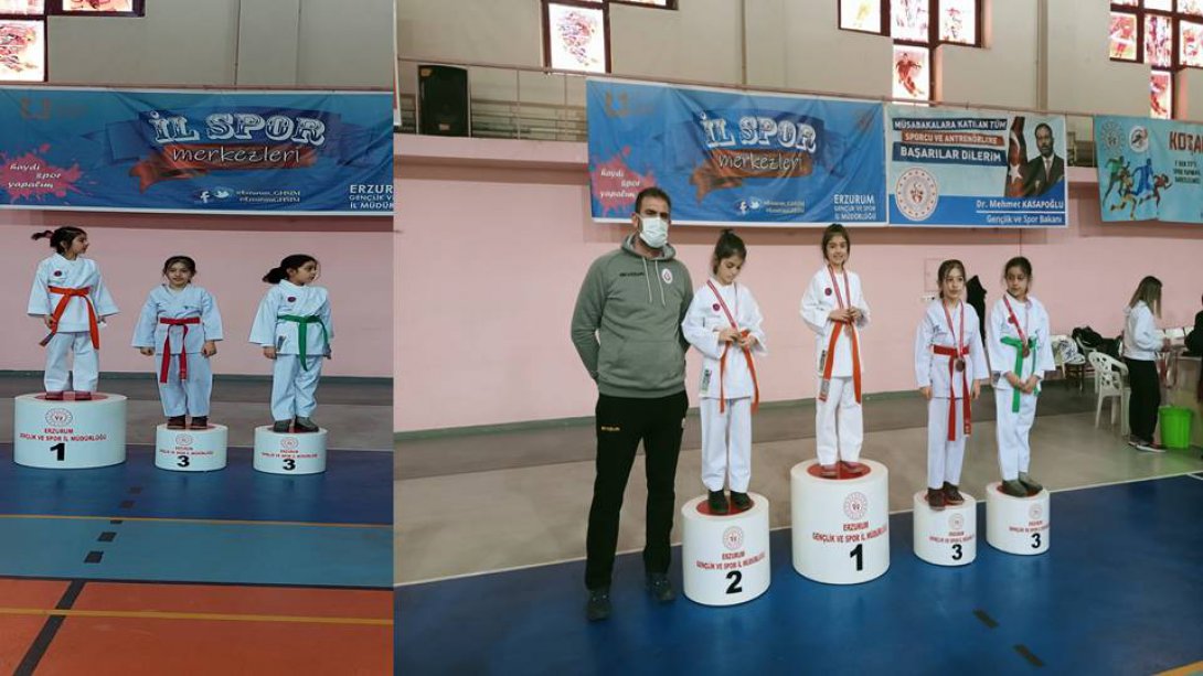 Karate Minikler Okullar Arası Yarışma Birincisi